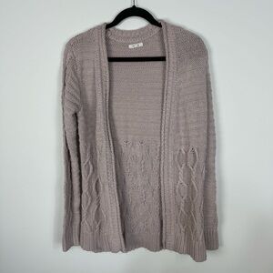 Maurices blush pink open front chunky cardigan sweater neutral